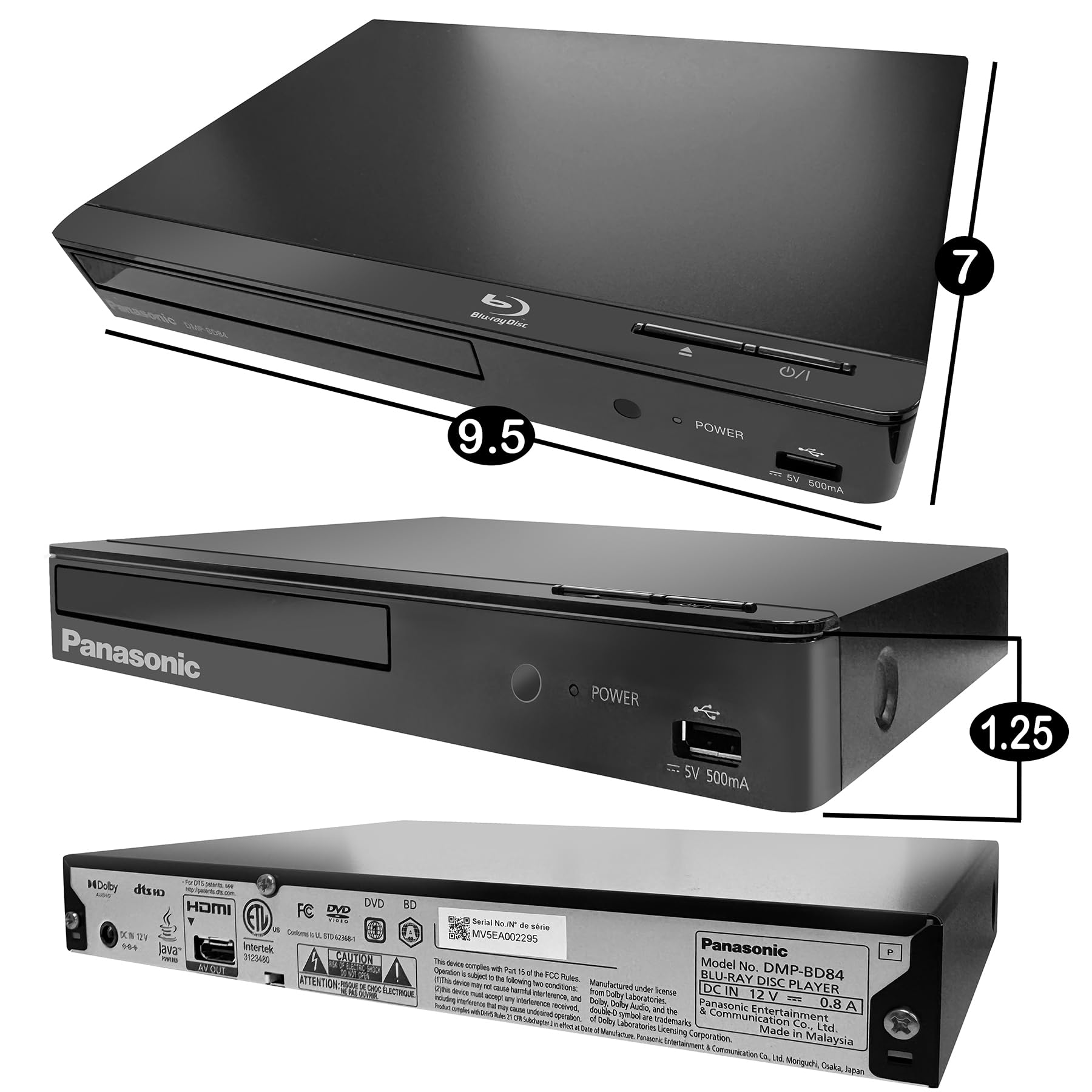 Panasonic　DVDプレイヤー Panasonic All Multi Region Code Zone Free PAL/NTSC DVD Player